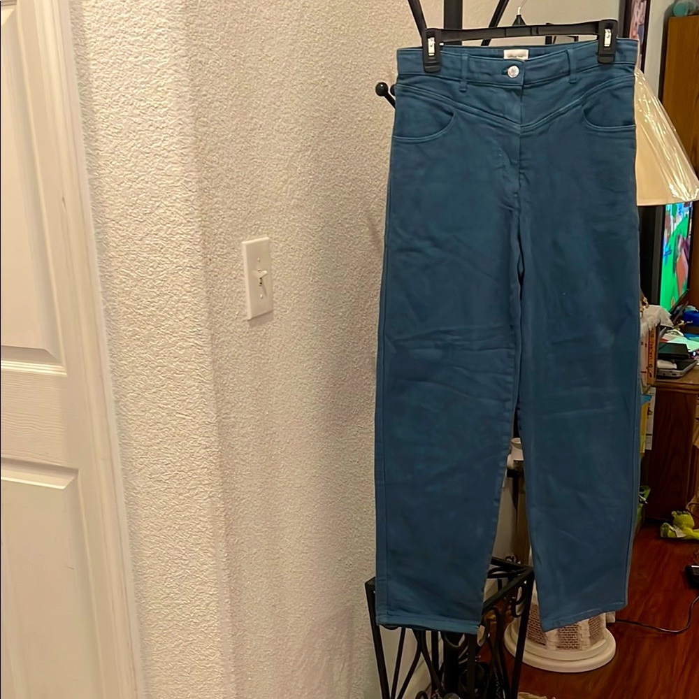 Wilfred Free Teal/Bluish Green Jeans SZ 8